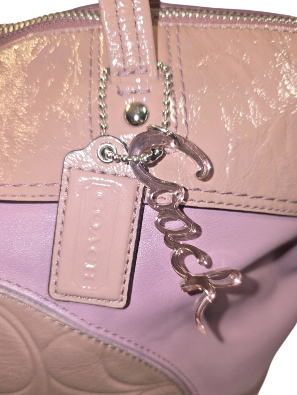Coach Y2K Laura Leather Zip Shoulder Tote Bag - Picture 3 of 8